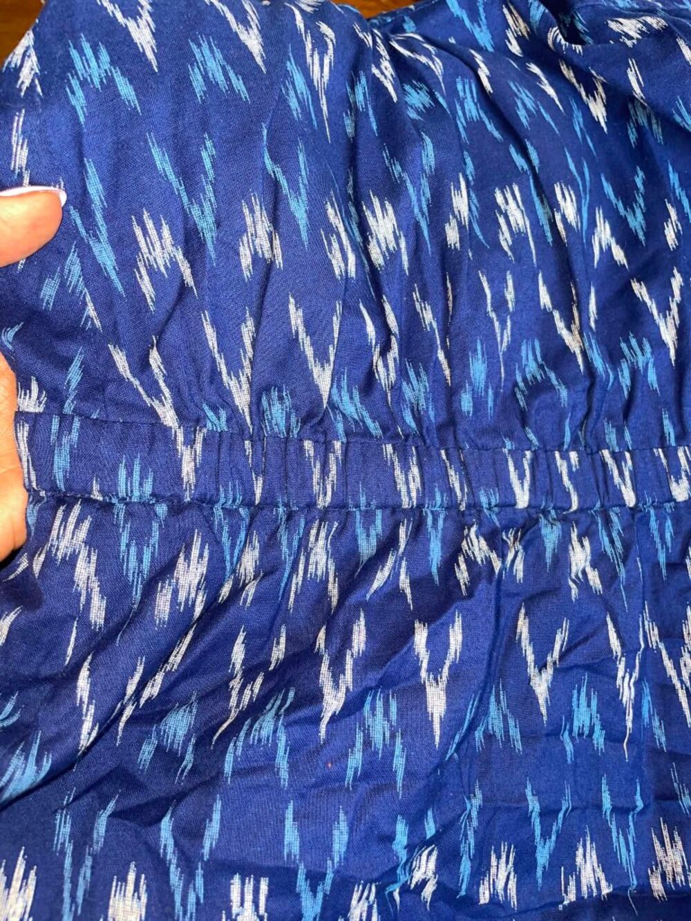 J.Crew Blue Ikat Maxi Dress Size 14 - Picture 10 of 10
